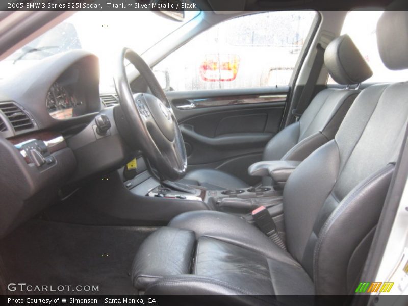 Titanium Silver Metallic / Black 2005 BMW 3 Series 325i Sedan