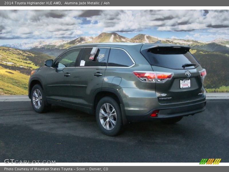 Alumina Jade Metallic / Ash 2014 Toyota Highlander XLE AWD