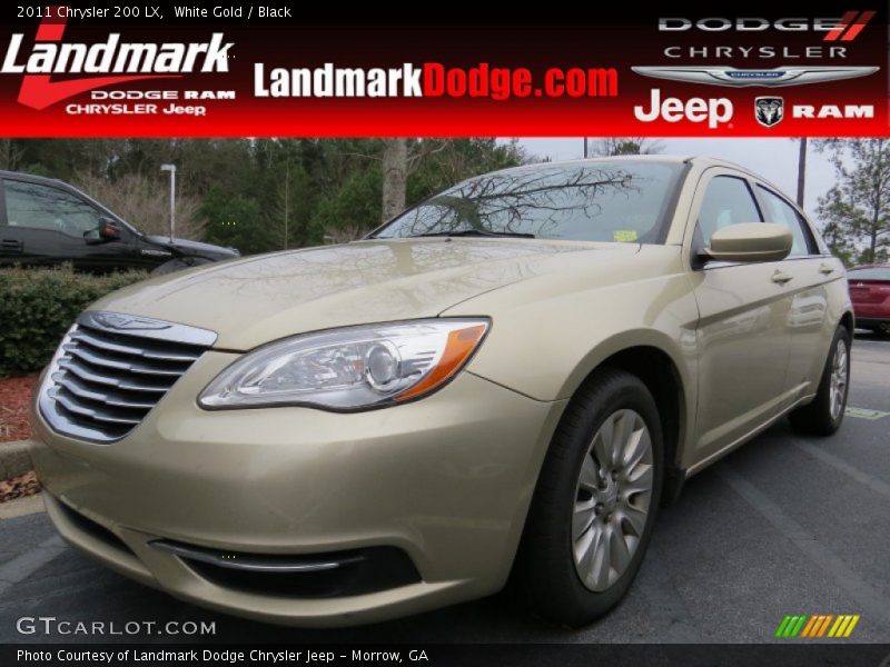 White Gold / Black 2011 Chrysler 200 LX