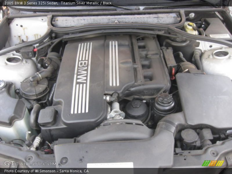 Titanium Silver Metallic / Black 2005 BMW 3 Series 325i Sedan