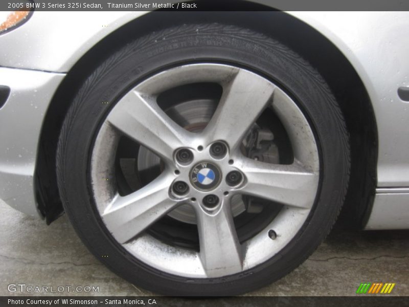 Titanium Silver Metallic / Black 2005 BMW 3 Series 325i Sedan
