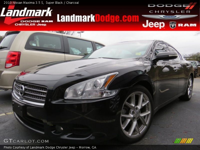 Super Black / Charcoal 2010 Nissan Maxima 3.5 S