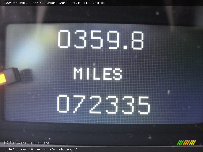 Granite Grey Metallic / Charcoal 2005 Mercedes-Benz S 500 Sedan