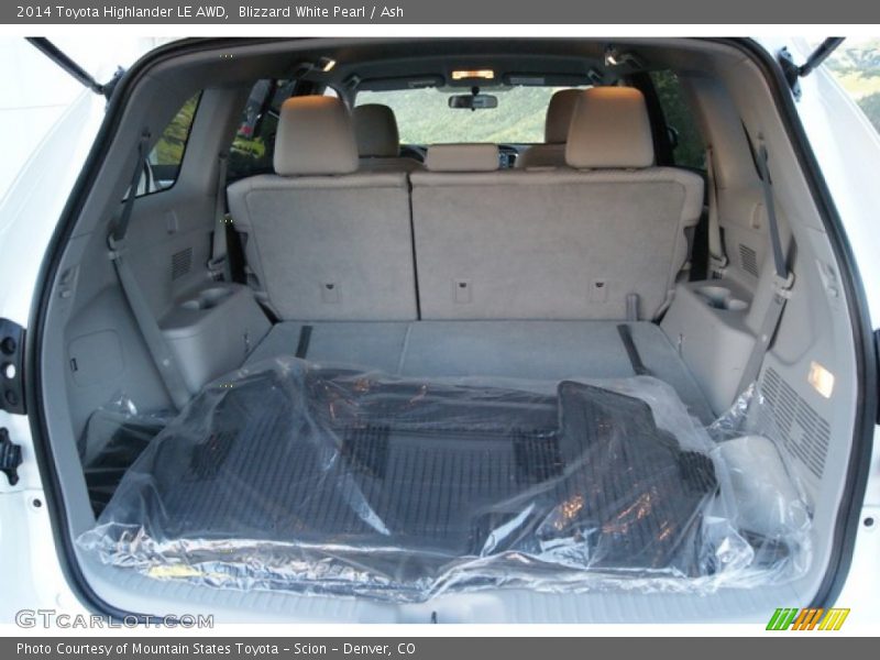 Blizzard White Pearl / Ash 2014 Toyota Highlander LE AWD