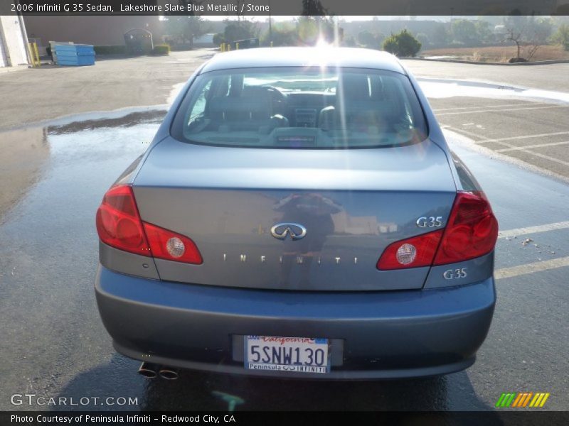 Lakeshore Slate Blue Metallic / Stone 2006 Infiniti G 35 Sedan