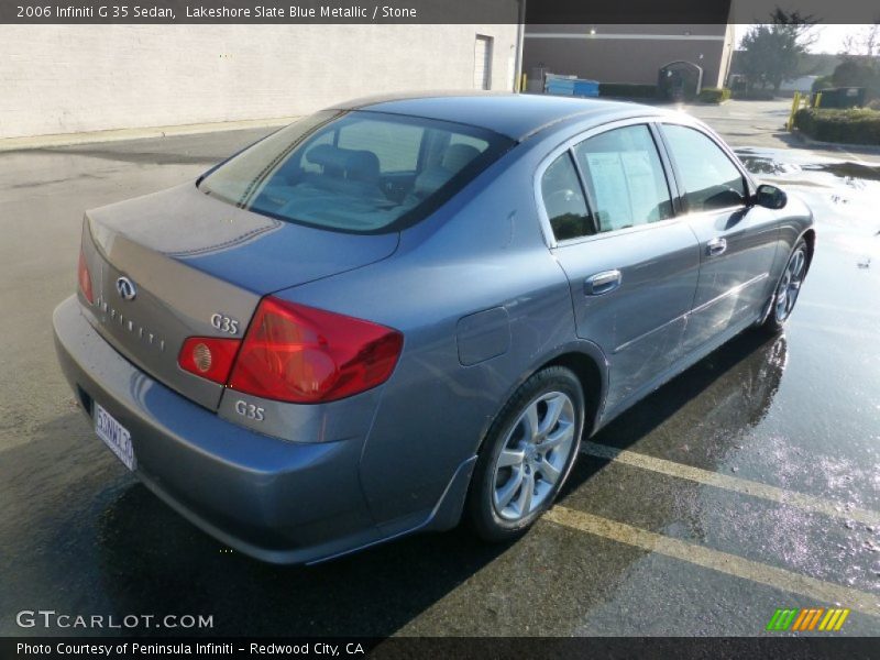 Lakeshore Slate Blue Metallic / Stone 2006 Infiniti G 35 Sedan