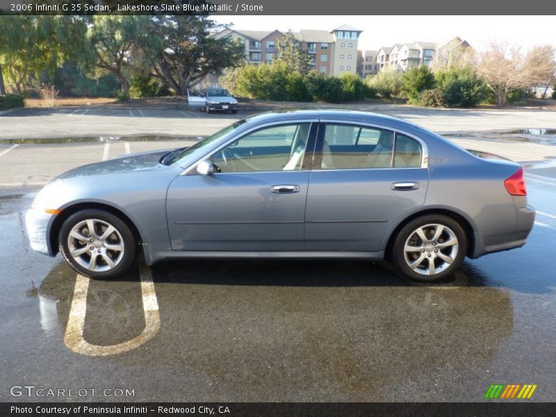 Lakeshore Slate Blue Metallic / Stone 2006 Infiniti G 35 Sedan