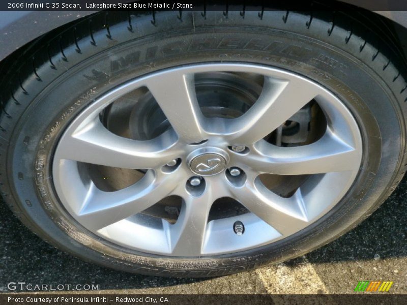Lakeshore Slate Blue Metallic / Stone 2006 Infiniti G 35 Sedan