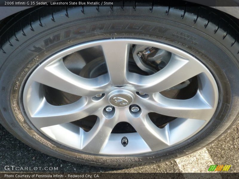 Lakeshore Slate Blue Metallic / Stone 2006 Infiniti G 35 Sedan