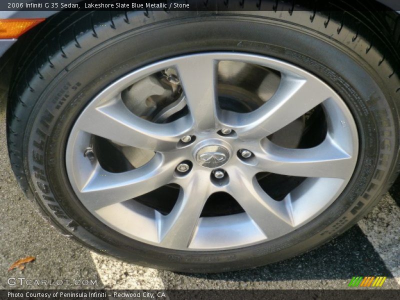 Lakeshore Slate Blue Metallic / Stone 2006 Infiniti G 35 Sedan