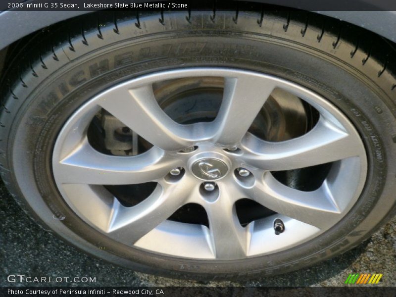 Lakeshore Slate Blue Metallic / Stone 2006 Infiniti G 35 Sedan