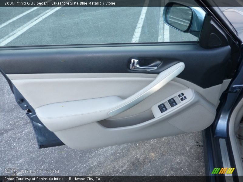 Lakeshore Slate Blue Metallic / Stone 2006 Infiniti G 35 Sedan