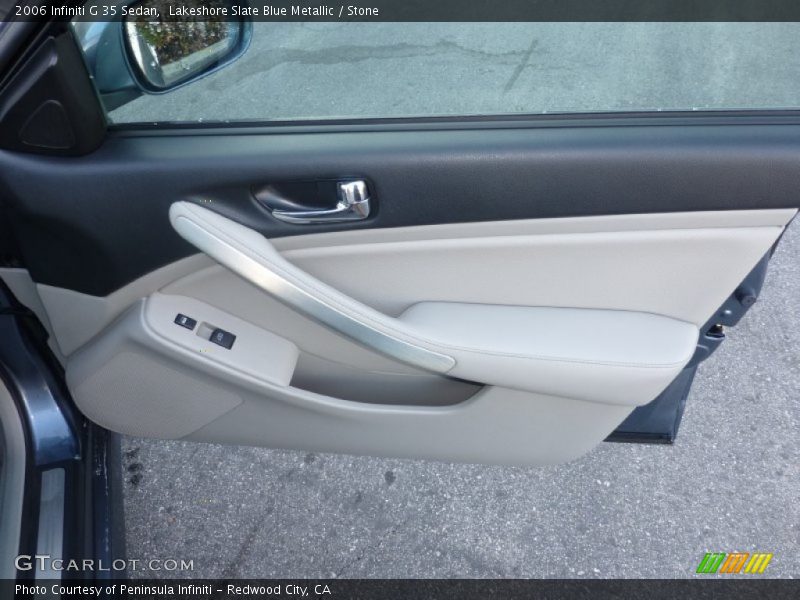 Lakeshore Slate Blue Metallic / Stone 2006 Infiniti G 35 Sedan