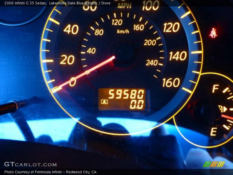 Lakeshore Slate Blue Metallic / Stone 2006 Infiniti G 35 Sedan