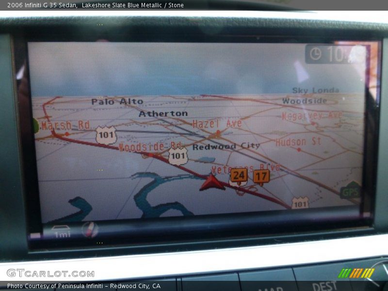 Lakeshore Slate Blue Metallic / Stone 2006 Infiniti G 35 Sedan