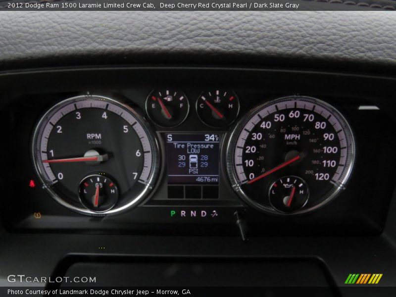Deep Cherry Red Crystal Pearl / Dark Slate Gray 2012 Dodge Ram 1500 Laramie Limited Crew Cab