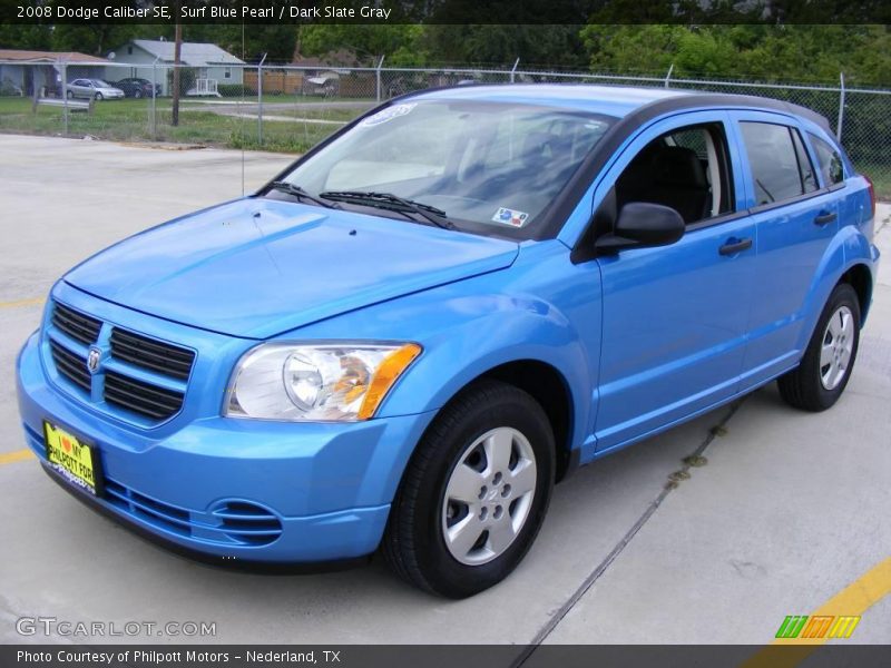 Surf Blue Pearl / Dark Slate Gray 2008 Dodge Caliber SE