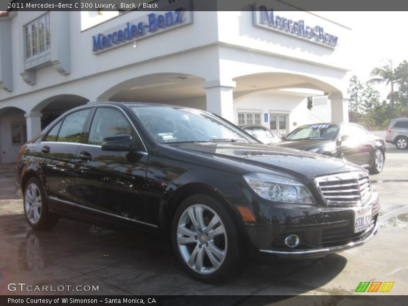 Black / Black 2011 Mercedes-Benz C 300 Luxury