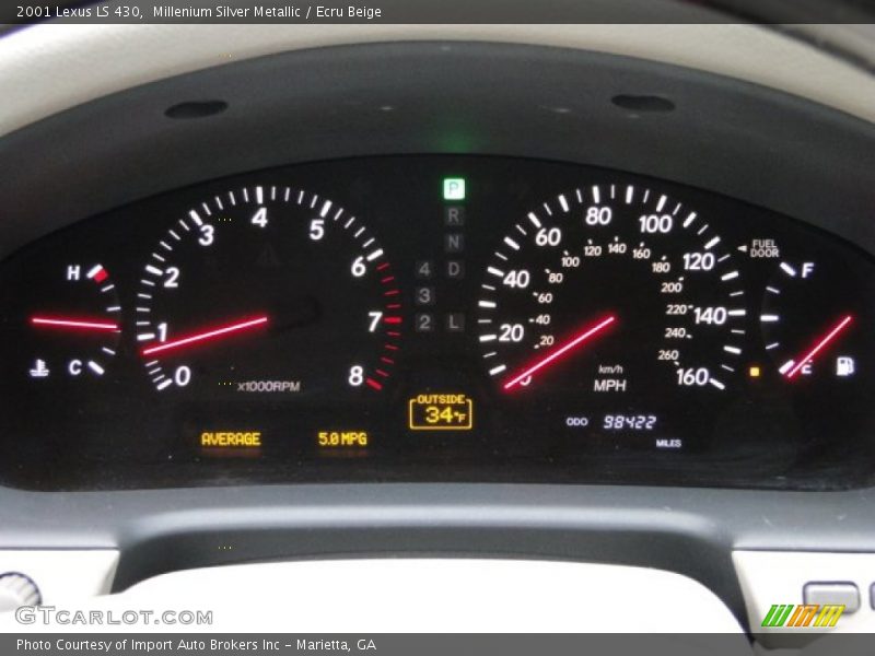 Millenium Silver Metallic / Ecru Beige 2001 Lexus LS 430