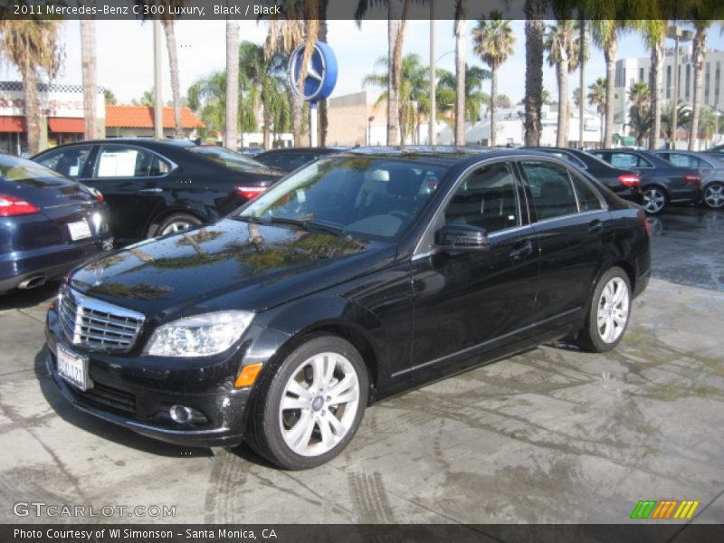Black / Black 2011 Mercedes-Benz C 300 Luxury