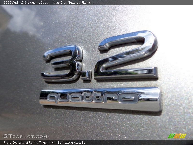 Atlas Grey Metallic / Platinum 2006 Audi A6 3.2 quattro Sedan