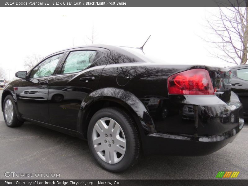 Black Clear Coat / Black/Light Frost Beige 2014 Dodge Avenger SE