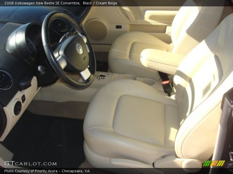 Black / Cream Beige 2008 Volkswagen New Beetle SE Convertible