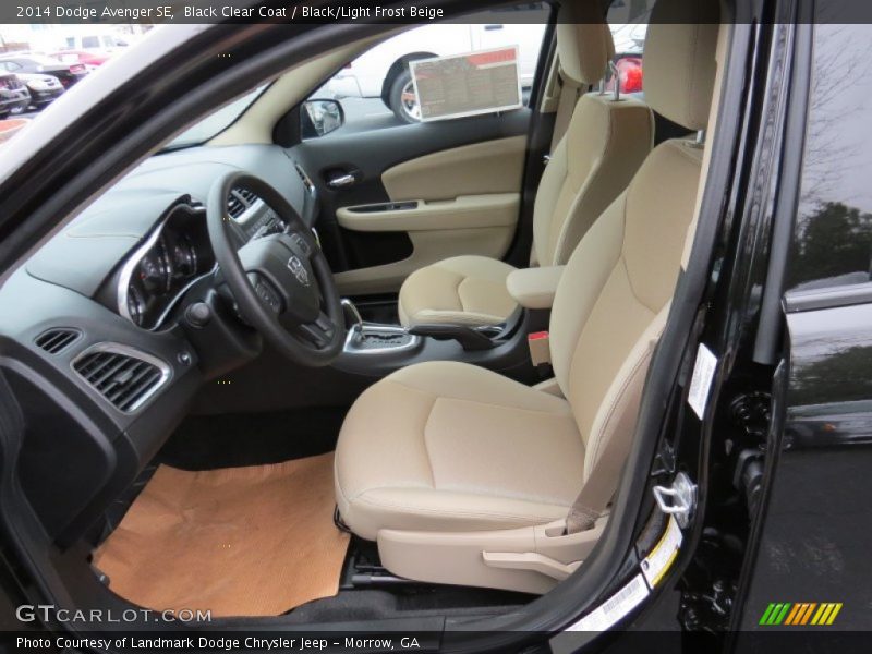 Black Clear Coat / Black/Light Frost Beige 2014 Dodge Avenger SE