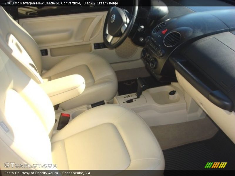 Black / Cream Beige 2008 Volkswagen New Beetle SE Convertible