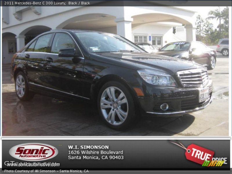 Black / Black 2011 Mercedes-Benz C 300 Luxury