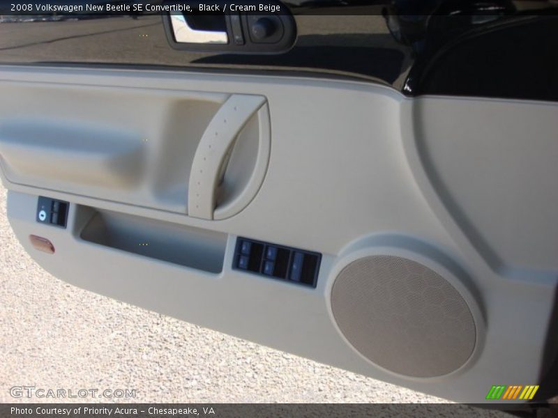 Black / Cream Beige 2008 Volkswagen New Beetle SE Convertible