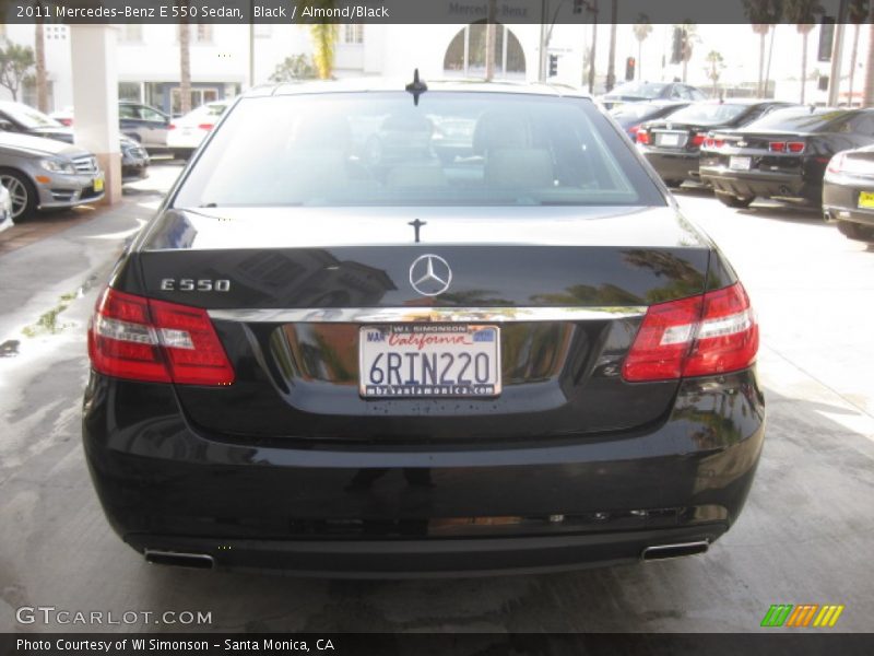 Black / Almond/Black 2011 Mercedes-Benz E 550 Sedan