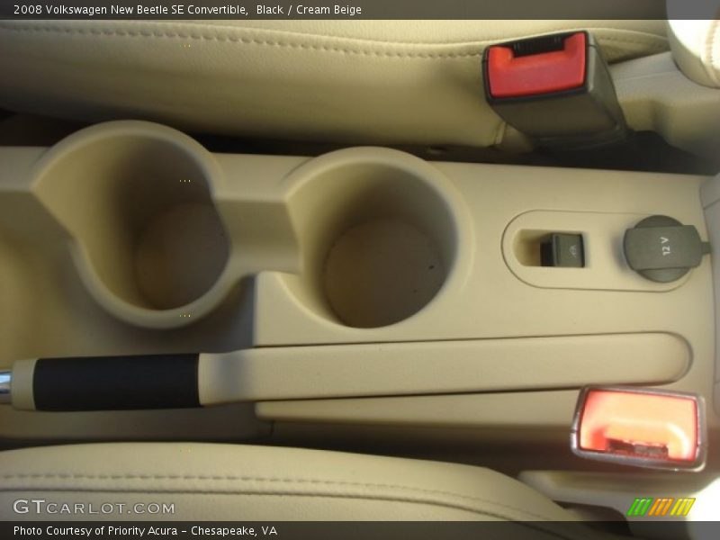 Black / Cream Beige 2008 Volkswagen New Beetle SE Convertible