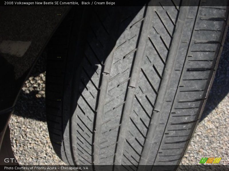 Black / Cream Beige 2008 Volkswagen New Beetle SE Convertible