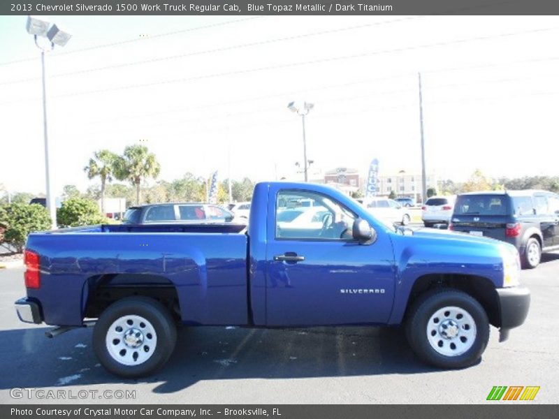 Blue Topaz Metallic / Dark Titanium 2013 Chevrolet Silverado 1500 Work Truck Regular Cab