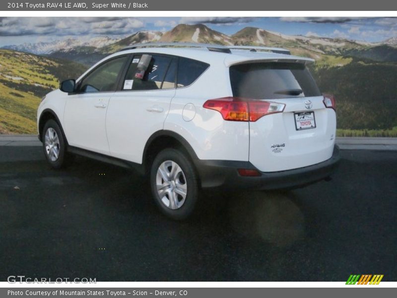 Super White / Black 2014 Toyota RAV4 LE AWD