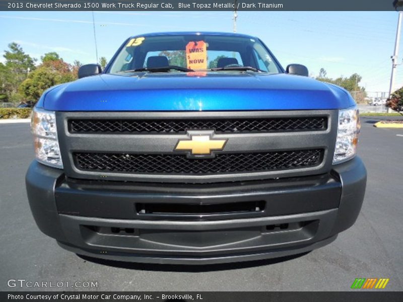 Blue Topaz Metallic / Dark Titanium 2013 Chevrolet Silverado 1500 Work Truck Regular Cab