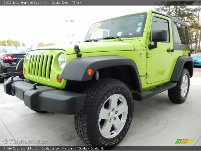 Gecko Green / Black 2012 Jeep Wrangler Sport 4x4