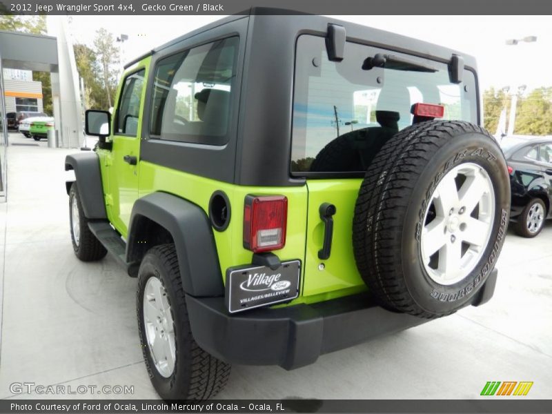 Gecko Green / Black 2012 Jeep Wrangler Sport 4x4