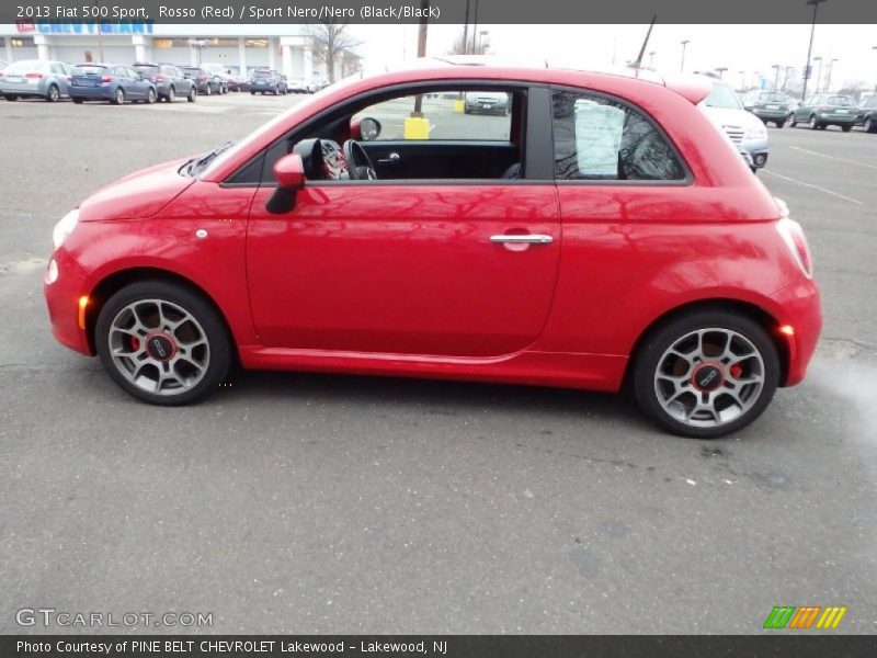 Rosso (Red) / Sport Nero/Nero (Black/Black) 2013 Fiat 500 Sport