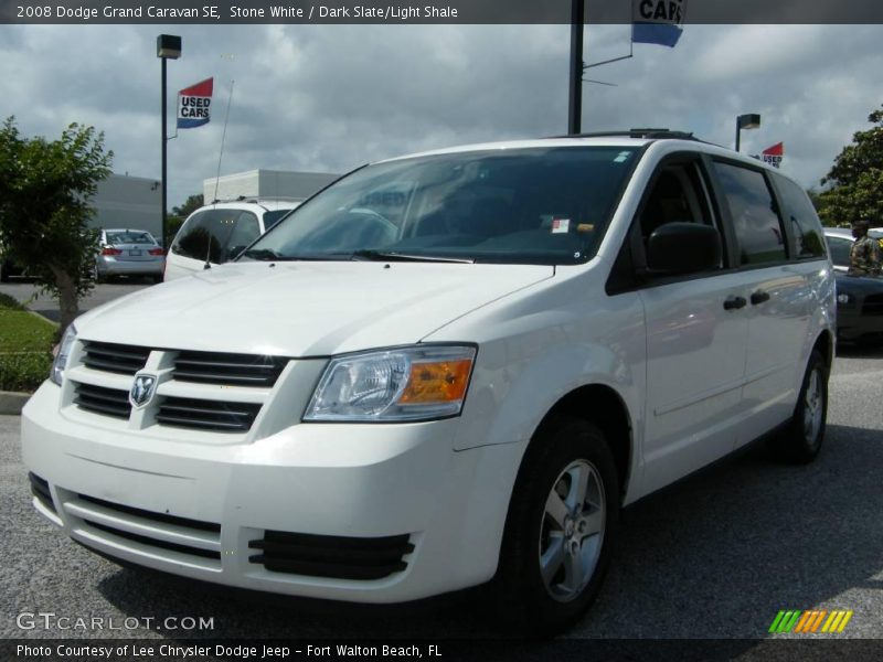 Stone White / Dark Slate/Light Shale 2008 Dodge Grand Caravan SE