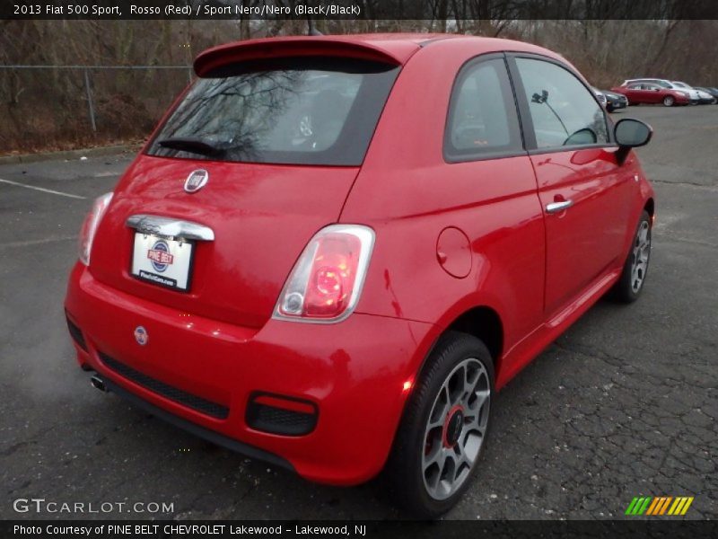 Rosso (Red) / Sport Nero/Nero (Black/Black) 2013 Fiat 500 Sport