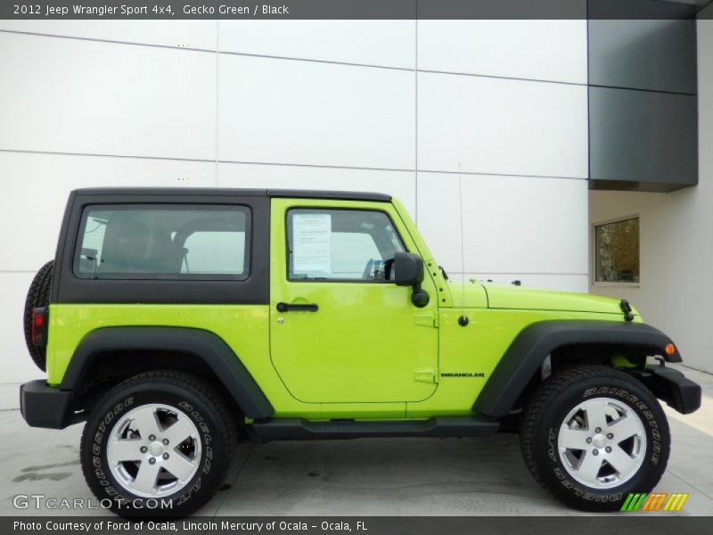 Gecko Green / Black 2012 Jeep Wrangler Sport 4x4