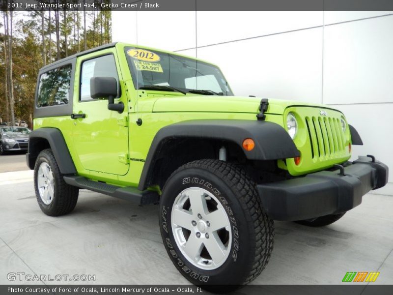 Gecko Green / Black 2012 Jeep Wrangler Sport 4x4