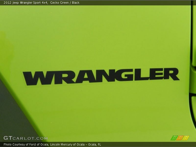 Gecko Green / Black 2012 Jeep Wrangler Sport 4x4