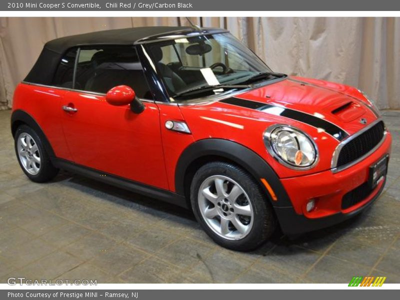 Chili Red / Grey/Carbon Black 2010 Mini Cooper S Convertible