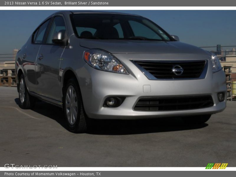 Brilliant Silver / Sandstone 2013 Nissan Versa 1.6 SV Sedan