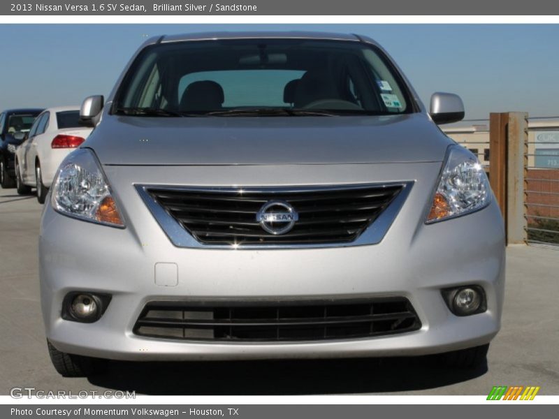 Brilliant Silver / Sandstone 2013 Nissan Versa 1.6 SV Sedan