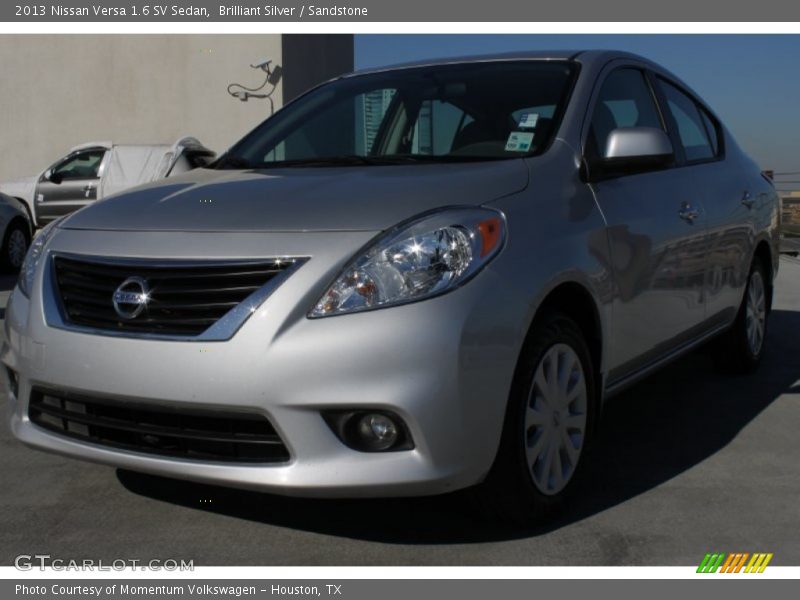 Brilliant Silver / Sandstone 2013 Nissan Versa 1.6 SV Sedan