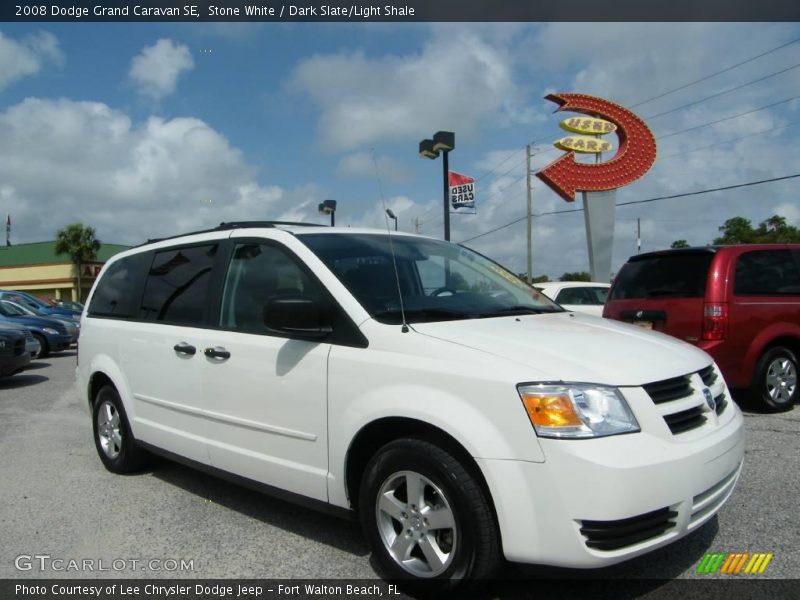 Stone White / Dark Slate/Light Shale 2008 Dodge Grand Caravan SE